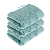 Kuber Industries Hand Towel | Reusable Face Cleaning Towel | Baby Napkin | Hand-Face Towel with Ultra Soft-Super Absorbent Capability | Baby Towel | Skip Print | 30x40 cm | Pack of 3 | Green
